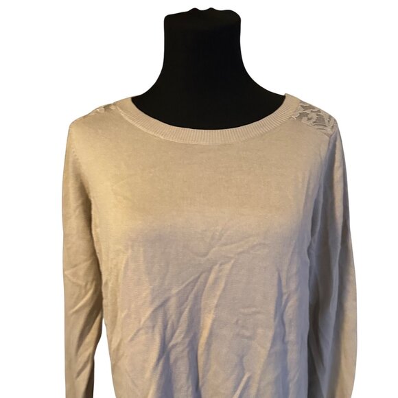 Linea by Louis Dell' Olio tan top with lace back size Small - Picture 7 of 7